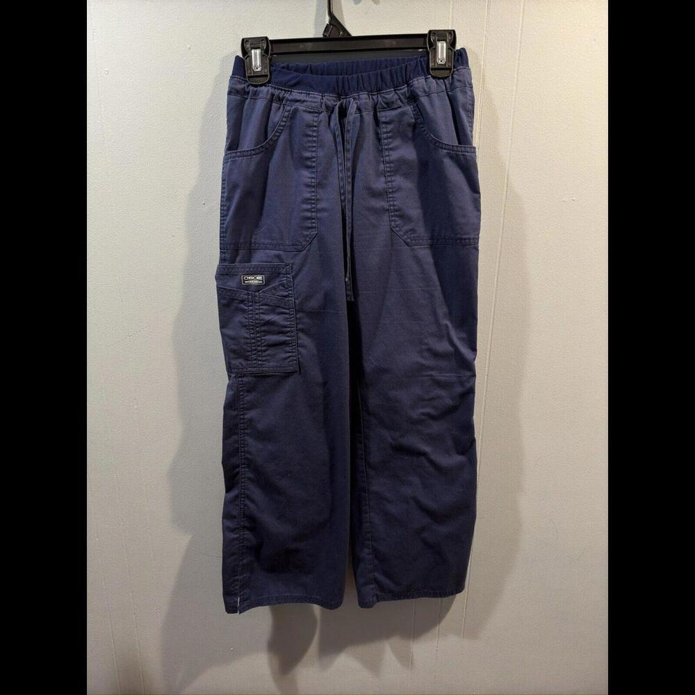 Cherokee Workwear Blue Scrub Pants, Size 26” X 26” Nurse Hospital Kitchen Cook
